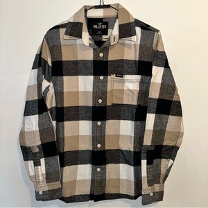 Hollister Checkered Shirt in Black and Tan